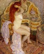 frederick carl frieseke Nude Seated at Her Dressing Table oil painting